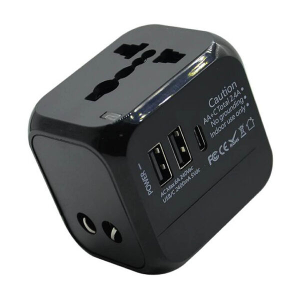 Rejseadapter - Universal - 3 USB indgange - Image 4