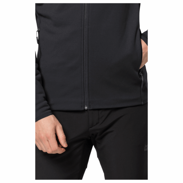 Fleecejakke til herre - Jack Wolfskin Baiselberg Hooded FZ M - Sort - Image 5