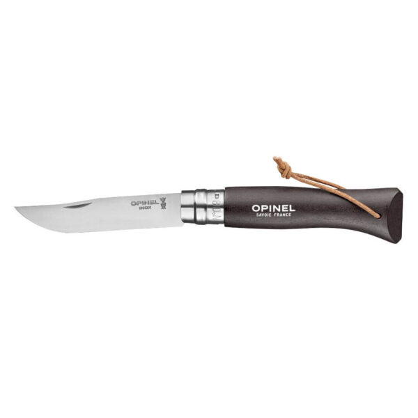 Foldekniv - Opinel No 8 - 8,5 cm - Black Brown - Rustfrit stål