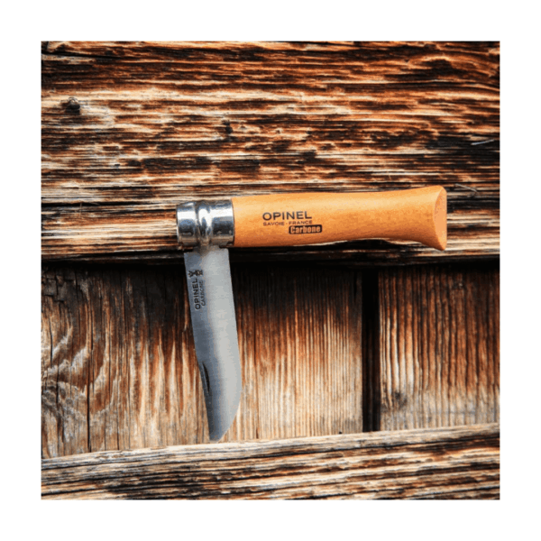 Foldekniv - Opinel No 8 - 8,5 cm - Carbon Steel - Bøg - Image 5