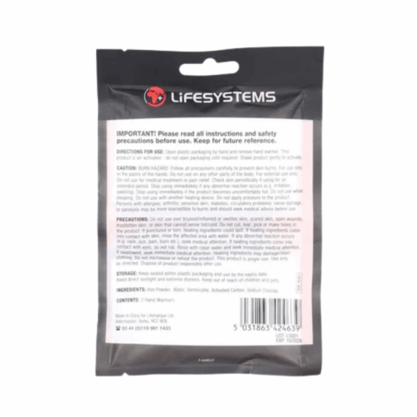 Håndvarmere - Lifesystems Air Activated Hand Warmers - 2 stk - Image 3