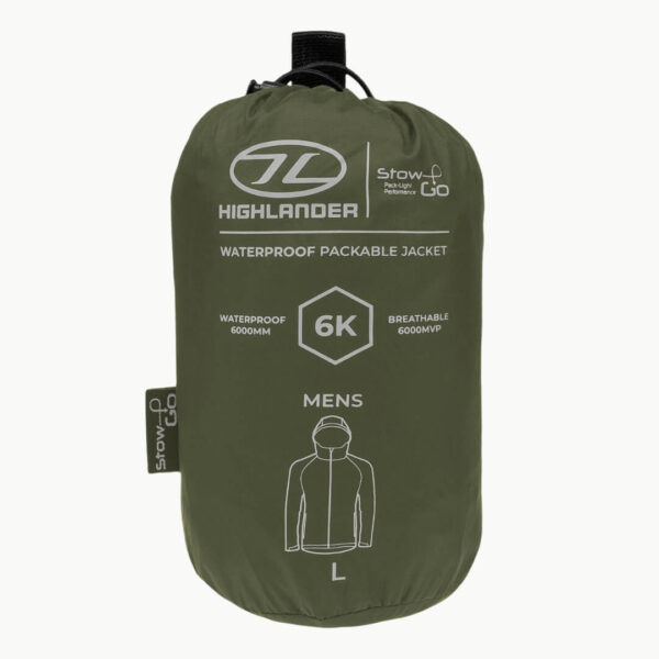 Jakke herre - Highlander Stow&Go  -  Vandtæt  -  Grøn - Image 6