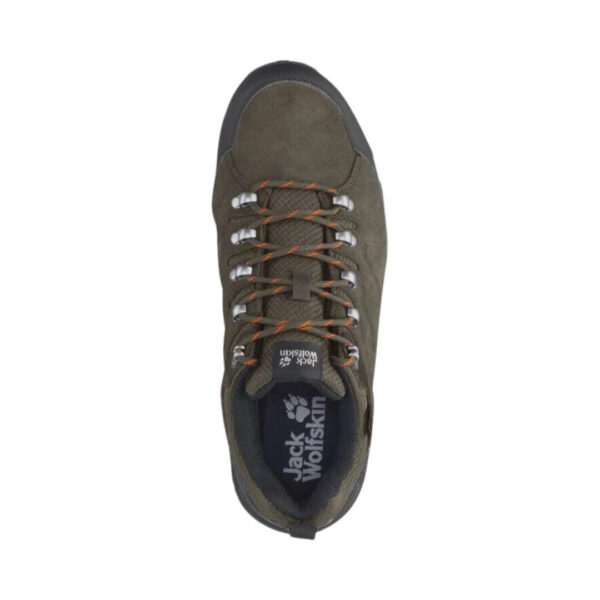 Vandresko til mænd - Jack Wolfskin Refugio Texapore Low M - Khaki - Image 4