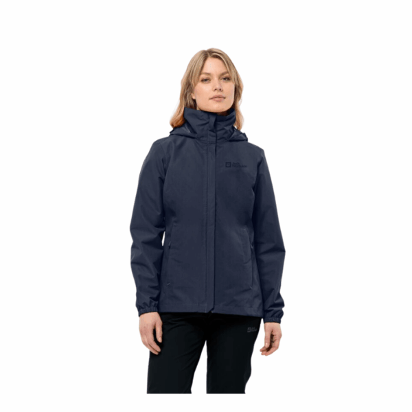 Jakke til dame - Jack Wolfskin Stormy Point 2L JKT W - Navy blå - Image 5