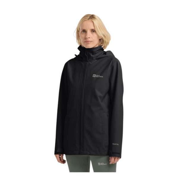 Jakke til dame - Jack Wolfskin Trail time 2 lags - Sort - Image 5
