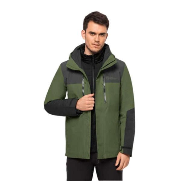 Jakke til herre - Jack Wolfskin Jasper 3-in-1 Jacket M - Grøn