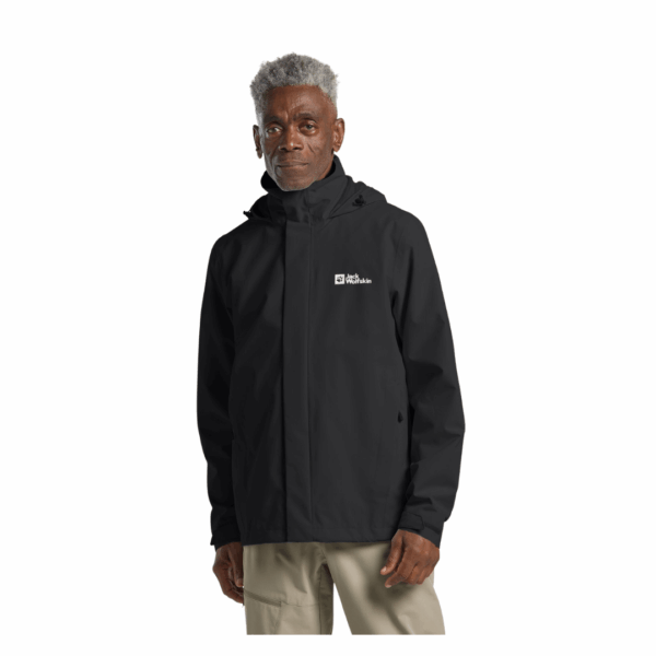 Jakke til herre - Jack Wolfskin Trail Time 2 lags - Sort - Image 4