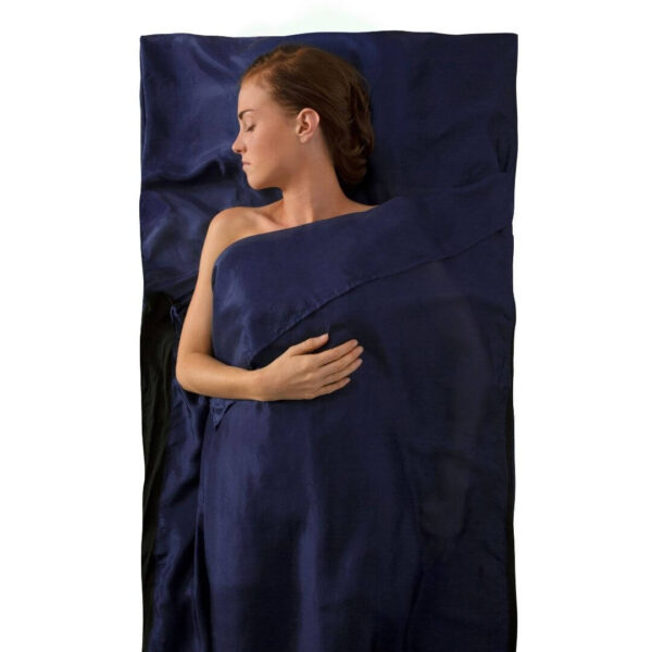 Lagenpose - Sea to Summit Silk Stretch Liner - Traveller - Med pude-holder