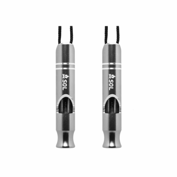 Nødfløjte - SOL Metal Rescue Whistle - 2-pak - Image 3