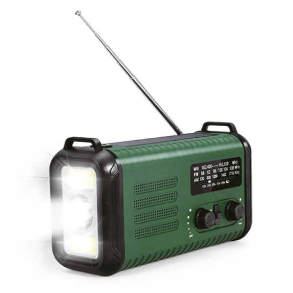 Nødradio FM/AM - 20.000 mAh powerbank - Håndsving - Solcelle - Image 4