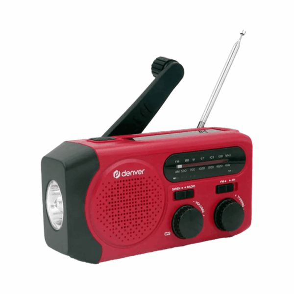 Nødradio FM/AM Denver - Håndsving - Solcelle