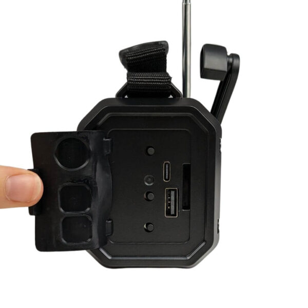 Nødradio FM/AM - 10.000 mAh powerbank - Håndsving - Solcelle - Image 6
