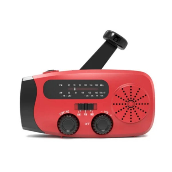 Nødradio - FM/AM - Håndsving - Solcelle - 2000 mAh powerbank - Image 3