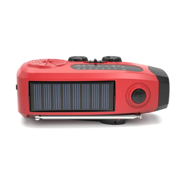 Nødradio - FM/AM - Håndsving - Solcelle - 2000 mAh powerbank - Image 4