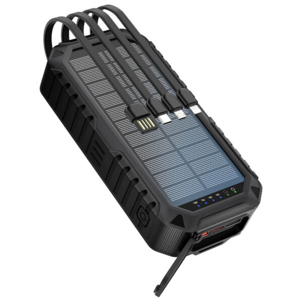 Powerbank - 20.000 mAh - Håndsving - Solcelle - Image 5