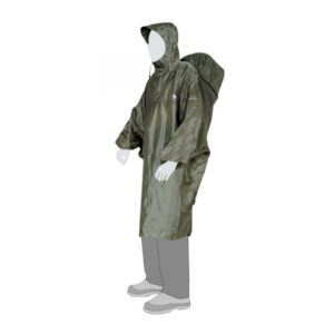 Regnponcho - Cape - Passer udover rygsæk - Grøn