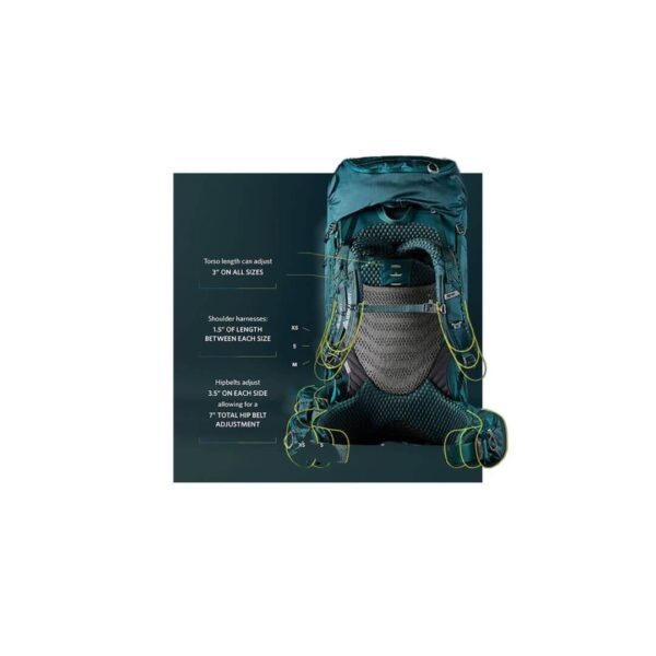 Kvinderygsæk - Gregory Deva - 70 liter - Grå - Image 6