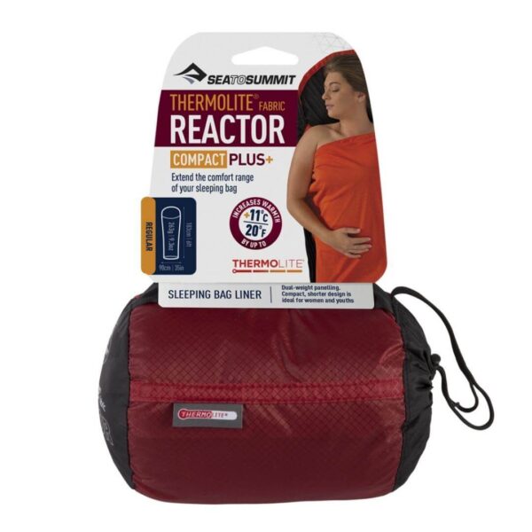 Lagenpose - Sea to Summit Reactor Plus (Compact) - Thermolite Mummy Liner - Rød