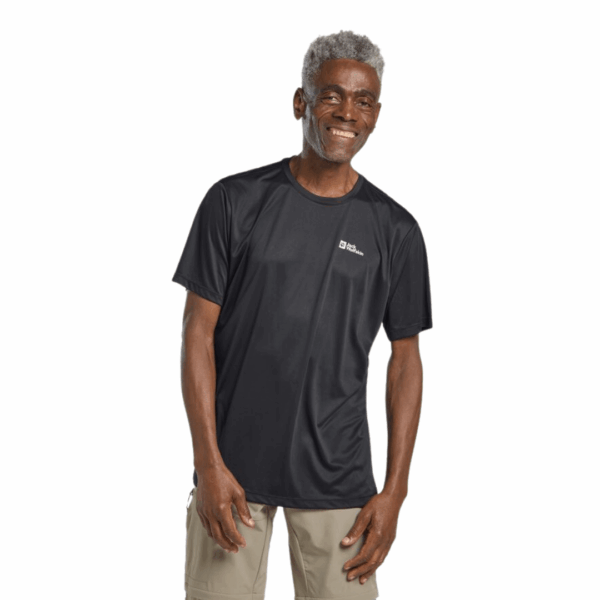 T-shirt til herre - Jack Wolfskin Tech T - Sort - Image 5