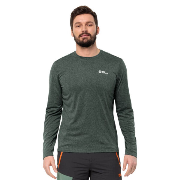 Trøje til herre - Jack Wolfskin Sky Thermal LS T M - Grøn - Image 3