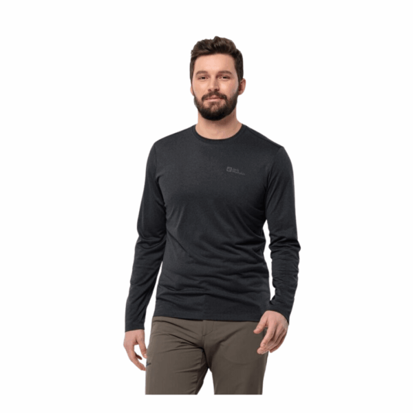 Trøje til herre  -  Jack Wolfskin Sky Thermal LS T M  -  Sort - Image 2