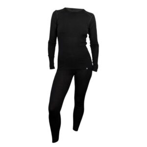 Uldundertøj sæt - Dame - 100% merino uld - Sort