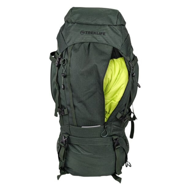 Vandrerygsæk - Treklife Backpacker 65L - Grøn - Image 5