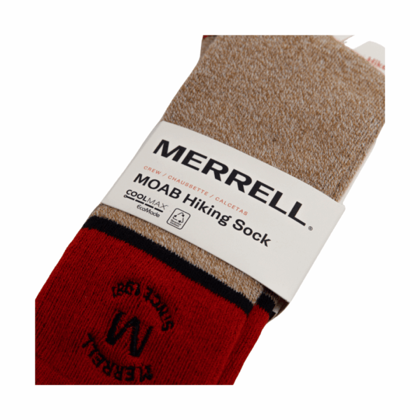 Vandresokker - Merrell MOAB hiking crew sock - Beige - Image 3