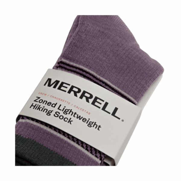 Vandresokker - Merrell Zoned lightweight hiking crew sock - Lilla - Image 3