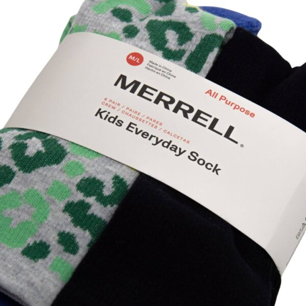 Vandresokker børn - Merrell Kids Everyday Crew - Mørk - 6-pak - Image 3